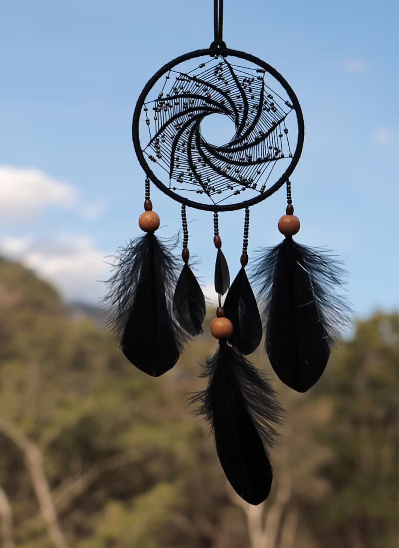 星際軌道丨手工編織 捕夢網 Dreamcatcher-神秘黑