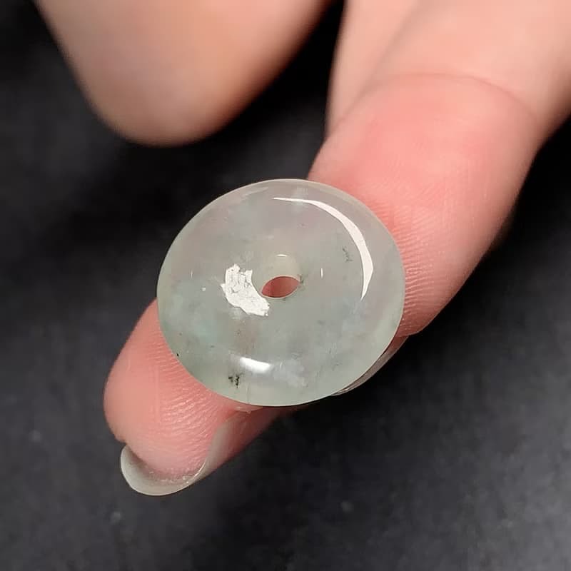 【願‧平安】冰種飄花翡翠平安扣項鍊 | 天然緬甸玉A貨翡翠 |送禮