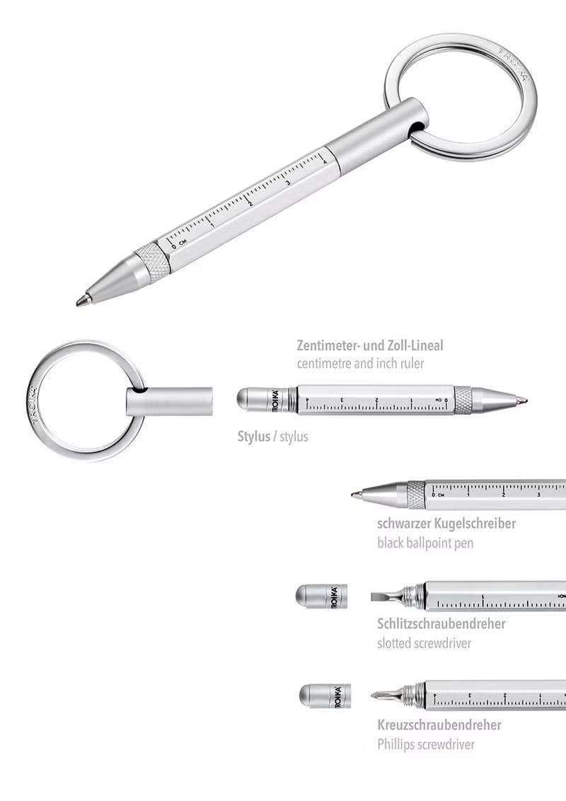 【母親節禮物】【母親節禮物】隨身工具筆鑰匙圈(銀色)