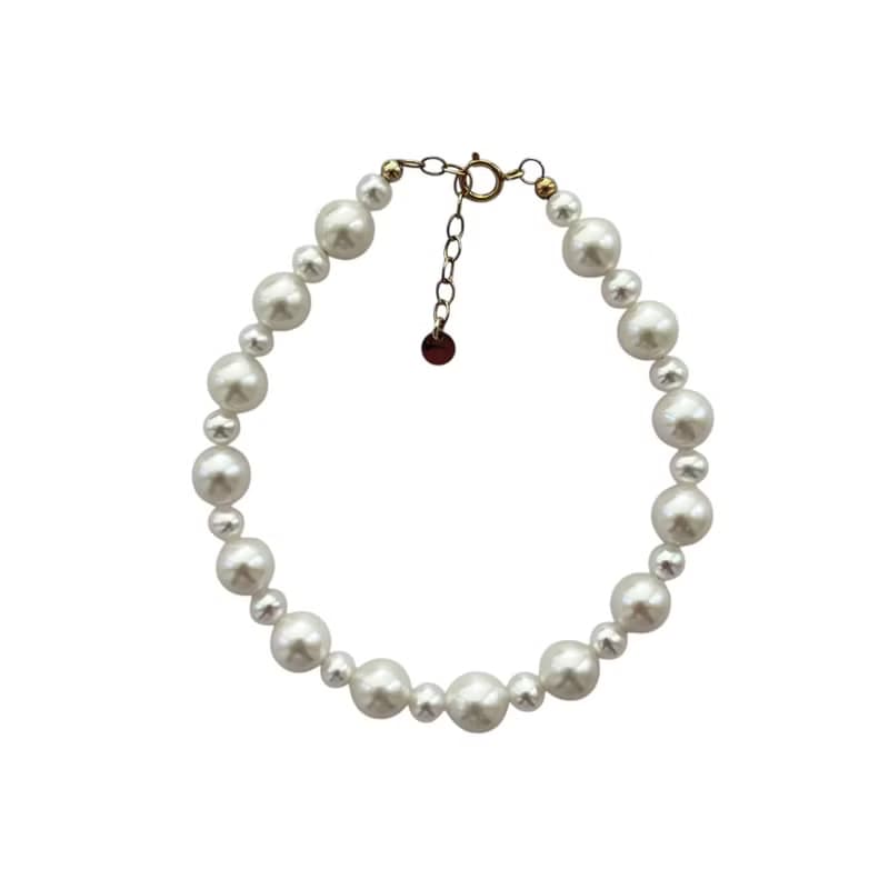 經典天然淡水珍珠大小珠三件式首飾套組 亦可分開訂購