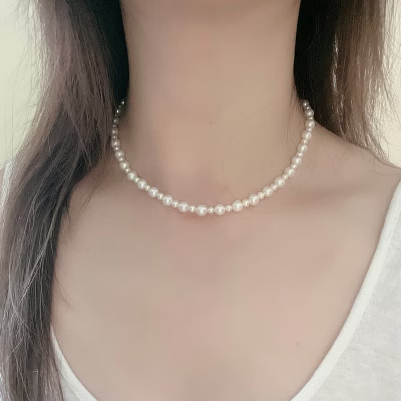 經典天然淡水珍珠大小珠三件式首飾套組 亦可分開訂購