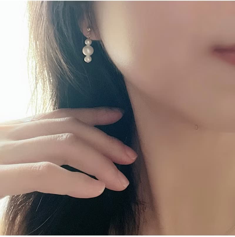 經典天然淡水珍珠大小珠三件式首飾套組 亦可分開訂購