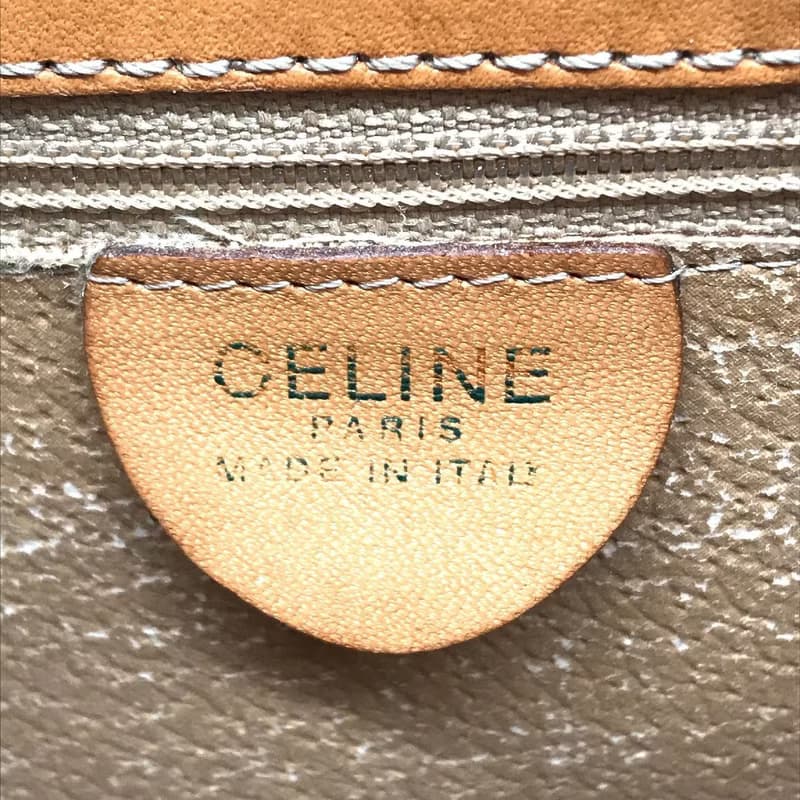 【母親節優惠】稀有中古二手Celine老花金扣凱莉皮革手提袋小拿包