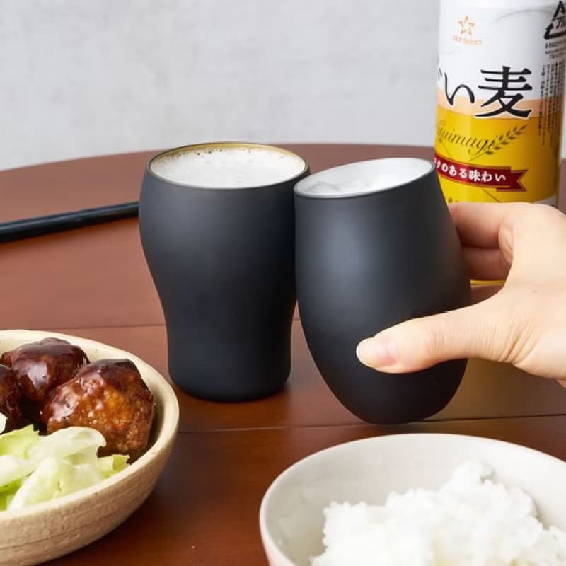 日本NOMIKURABE 啤酒杯組木盒禮盒