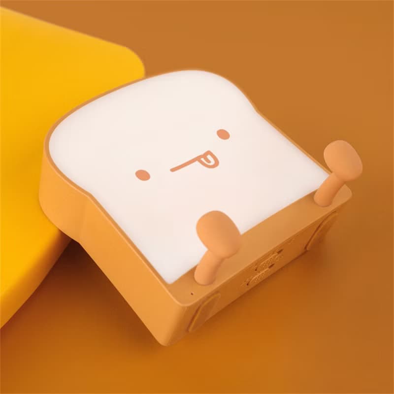 吐司夜燈-可愛充電拍拍燈/生日禮品包裝/手機支架