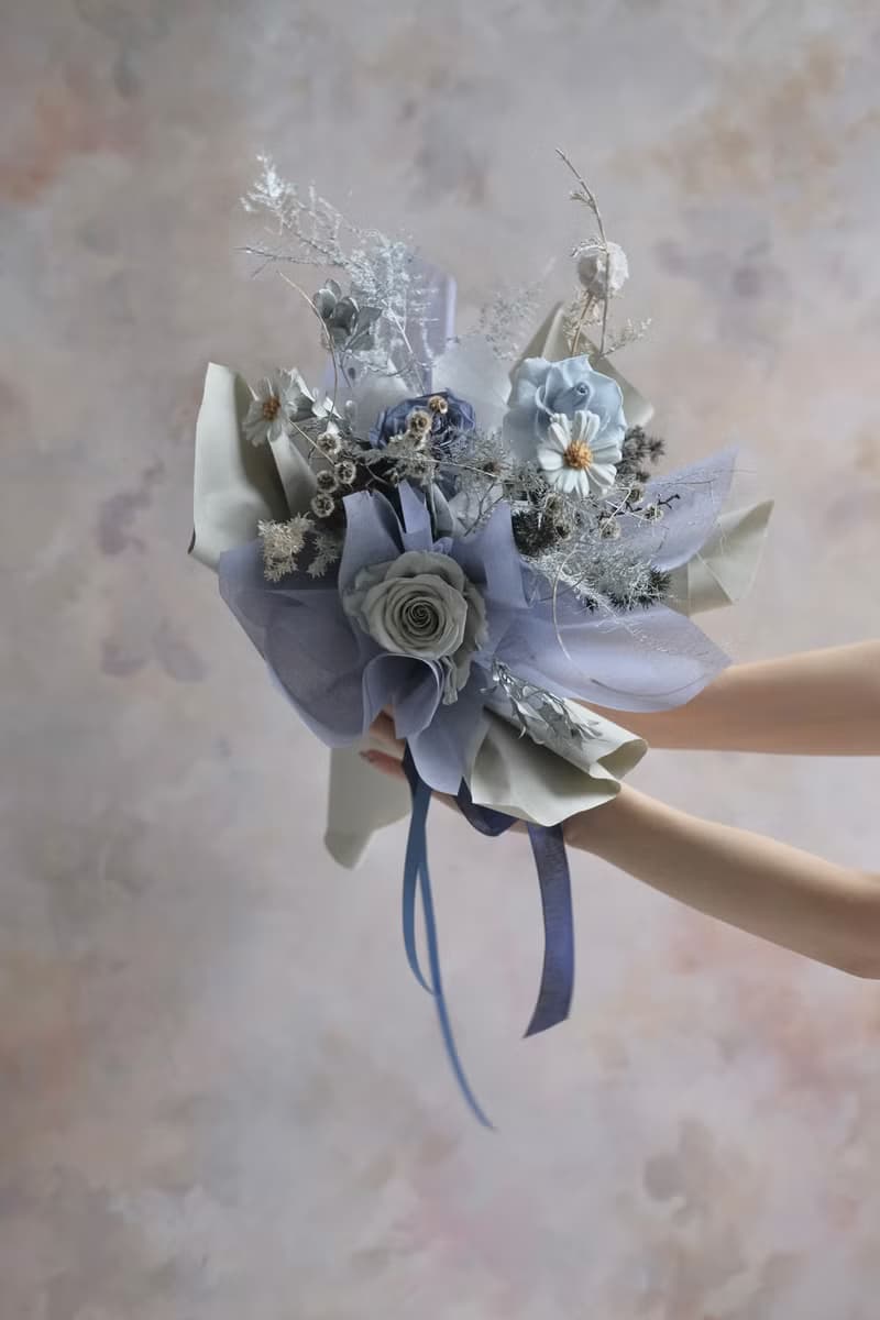 畢業  不凋花 永生 藍色玫瑰花束 男友 女友花束