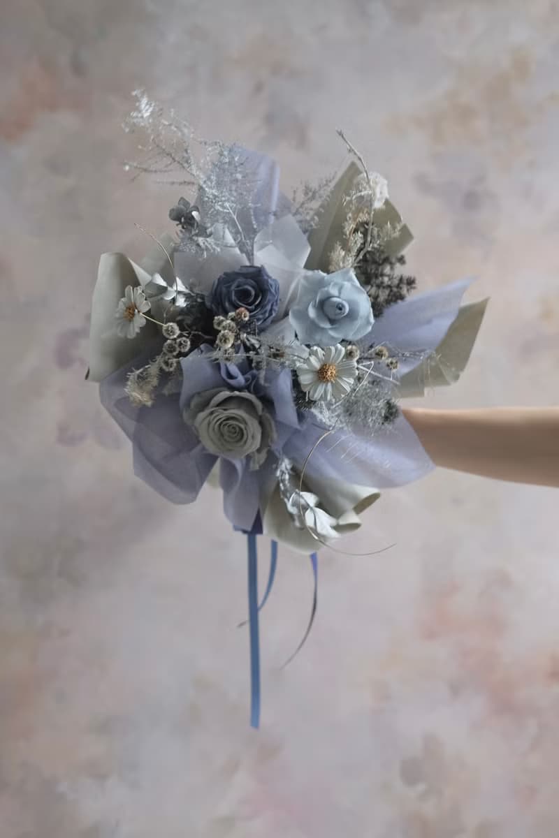 畢業  不凋花 永生 藍色玫瑰花束 男友 女友花束