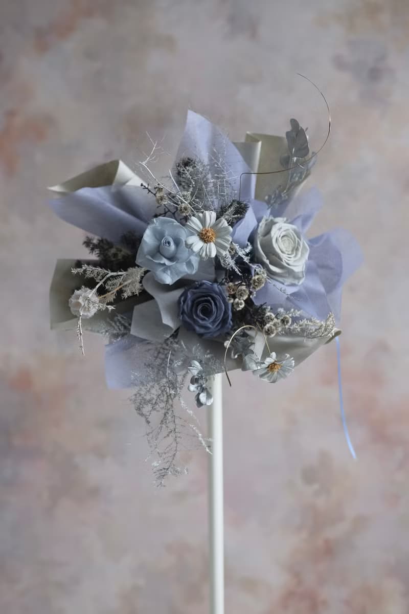 畢業  不凋花 永生 藍色玫瑰花束 男友 女友花束