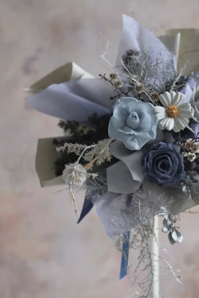 畢業  不凋花 永生 藍色玫瑰花束 男友 女友花束