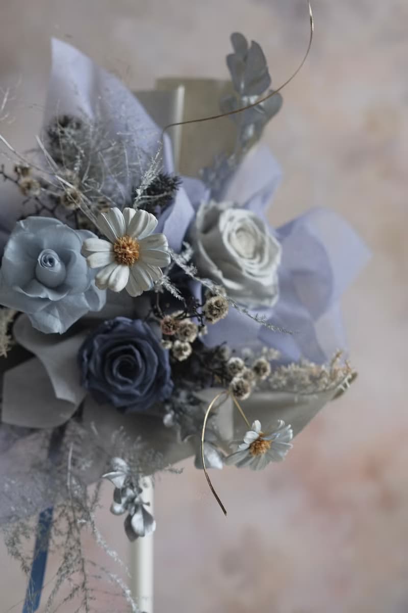 畢業  不凋花 永生 藍色玫瑰花束 男友 女友花束