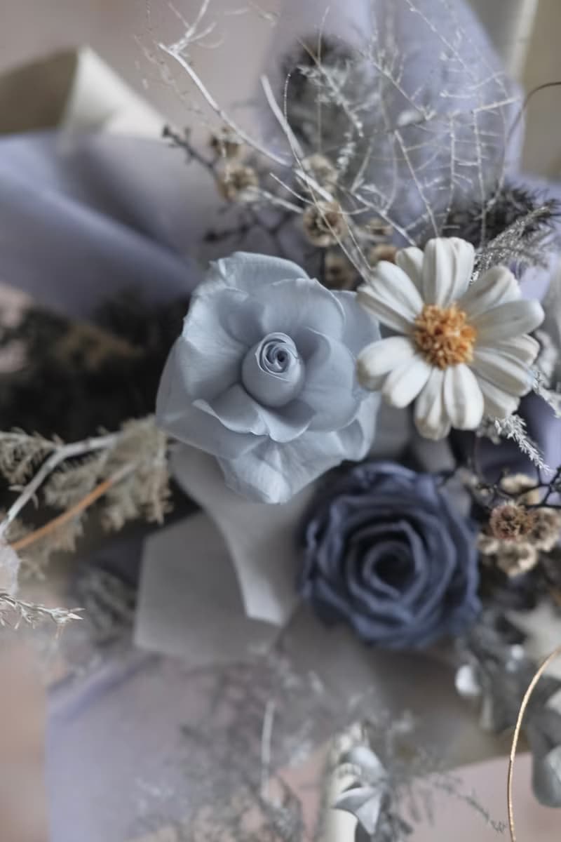 畢業  不凋花 永生 藍色玫瑰花束 男友 女友花束