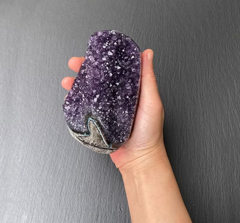 招財開運-天然原礦滿天星紫晶柱鎮 紫水晶 消磁手鍊 快速出貨