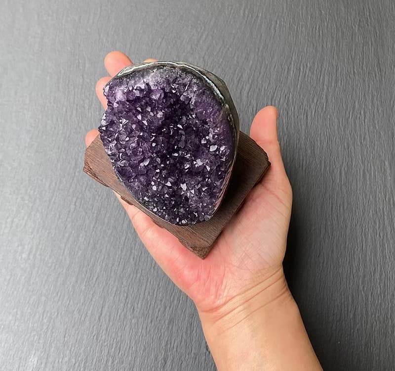 招財開運-天然原礦滿天星紫晶柱鎮 紫水晶 消磁手鍊 快速出貨