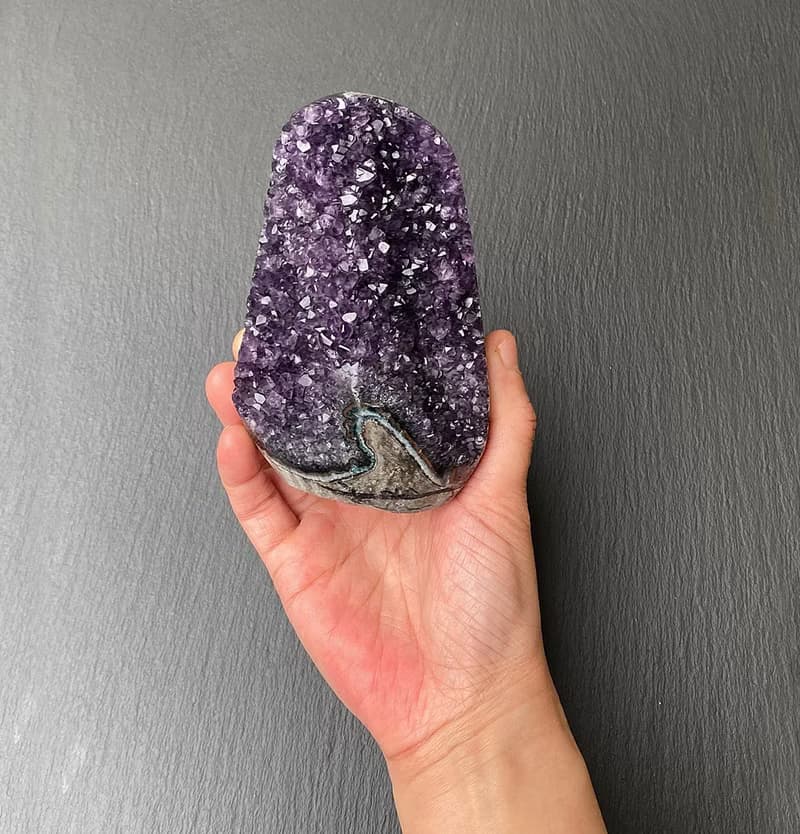 招財開運-天然原礦滿天星紫晶柱鎮 紫水晶 消磁手鍊 快速出貨