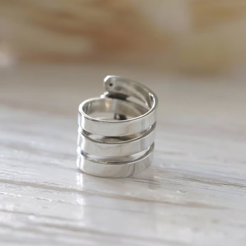 anchor Rings Skull silver Vintage Navy world war sailor 925 Gift for her jewelry