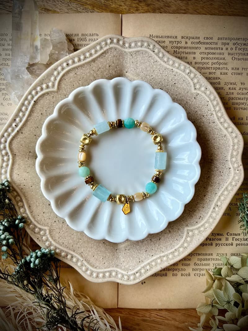 -北歐小鎮-天然水晶手鏈/黃銅手鍊