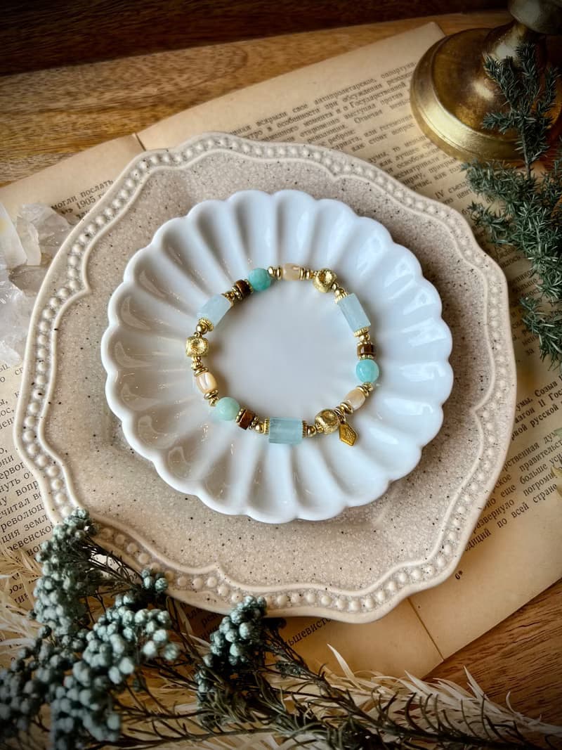 -北歐小鎮-天然水晶手鏈/黃銅手鍊