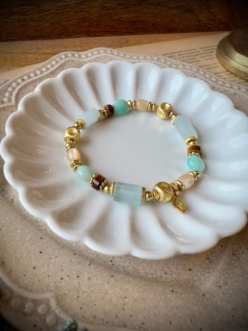 -北歐小鎮-天然水晶手鏈/黃銅手鍊