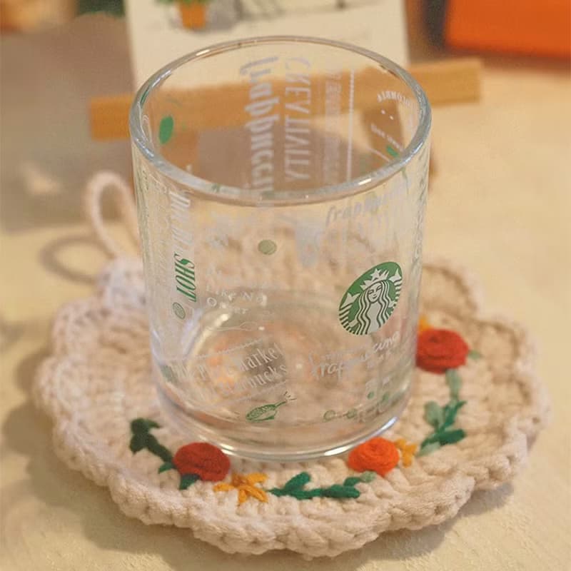 手工編織杯墊材料包——立體花朵杯墊隔熱防滑杯墊 禮物