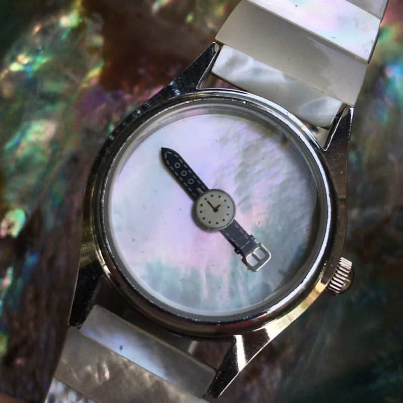 【Lost and find】簡約感 天然石 貝母 手錶中的手錶