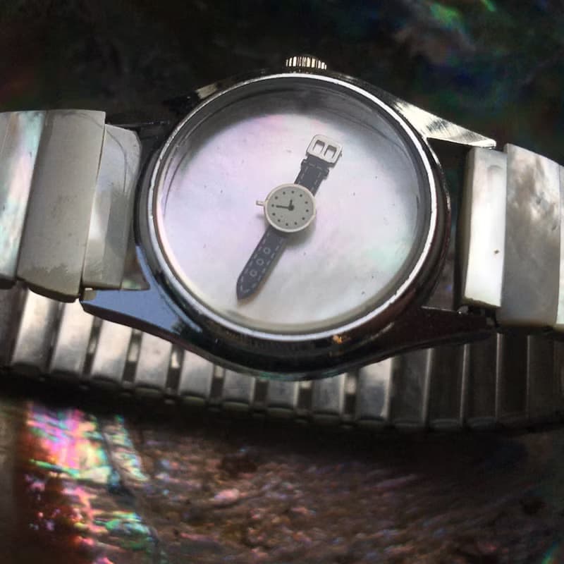 【Lost and find】簡約感 天然石 貝母 手錶中的手錶