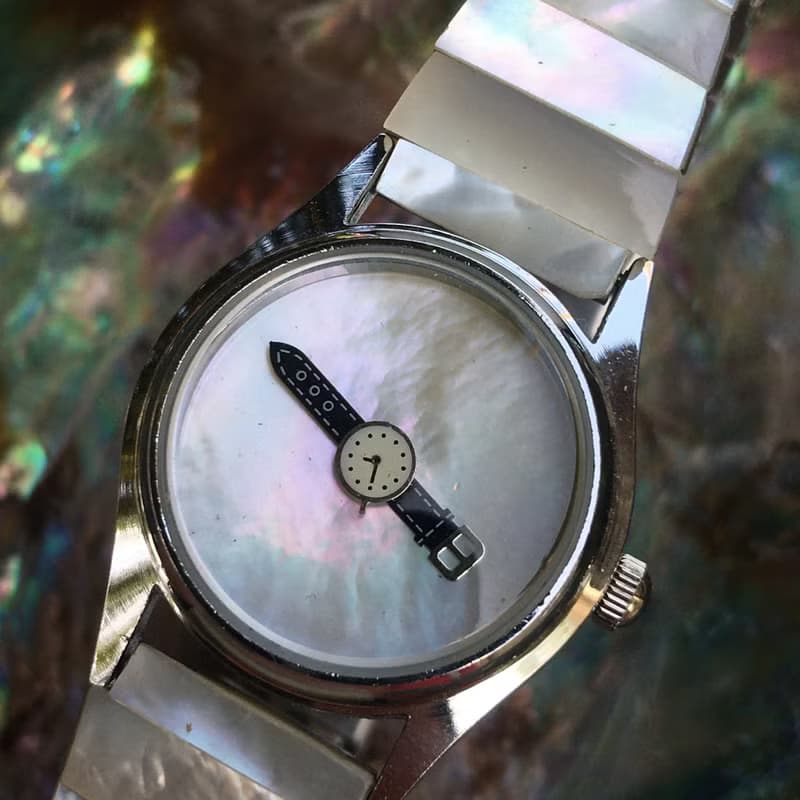 【Lost and find】簡約感 天然石 貝母 手錶中的手錶