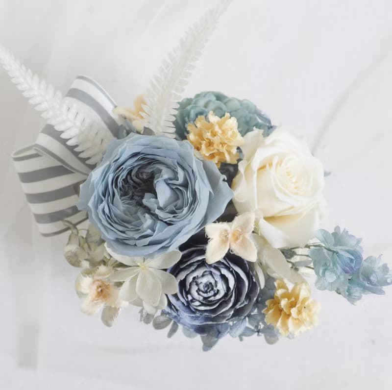 情人節禮物花束古典藍玫瑰盆花 結婚捧花永生花畢業花束玫瑰七夕