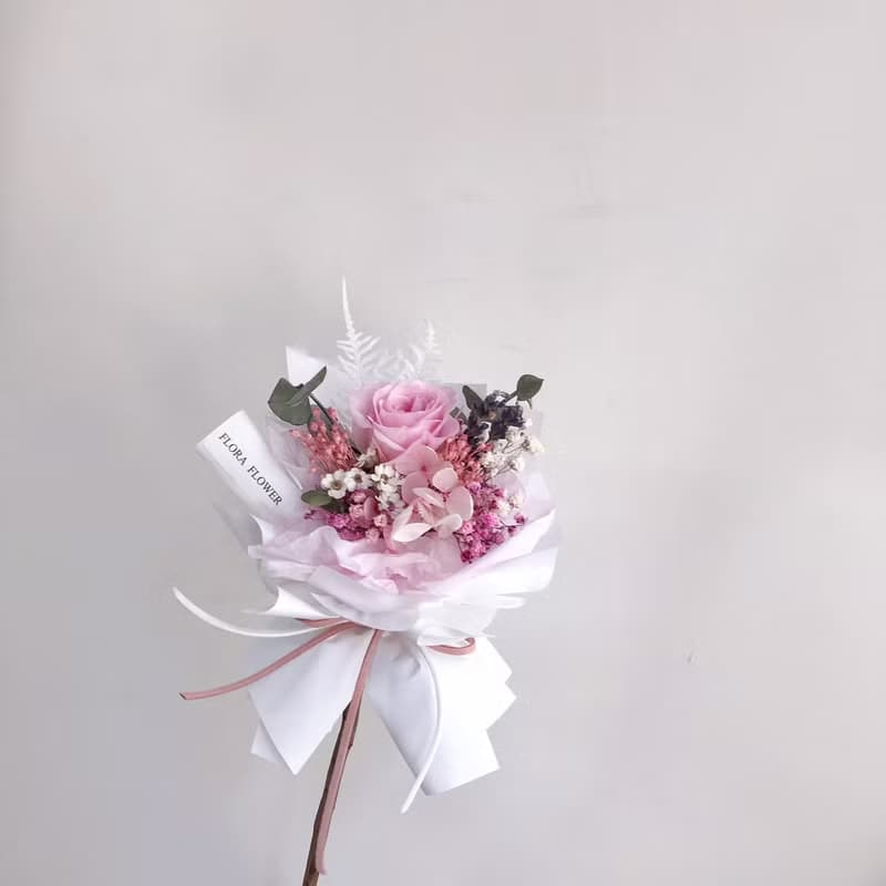 Flora Flower永生單支玫瑰-紅粉小玫瑰(2款)