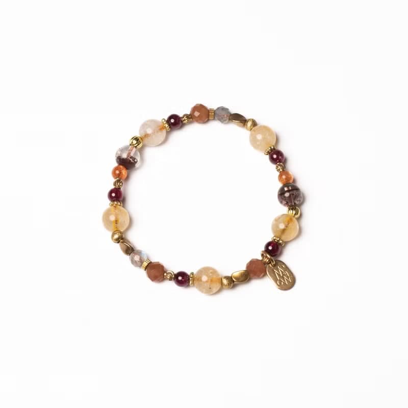 金色艾蒂兒 // C1282黃水晶太陽石手鍊