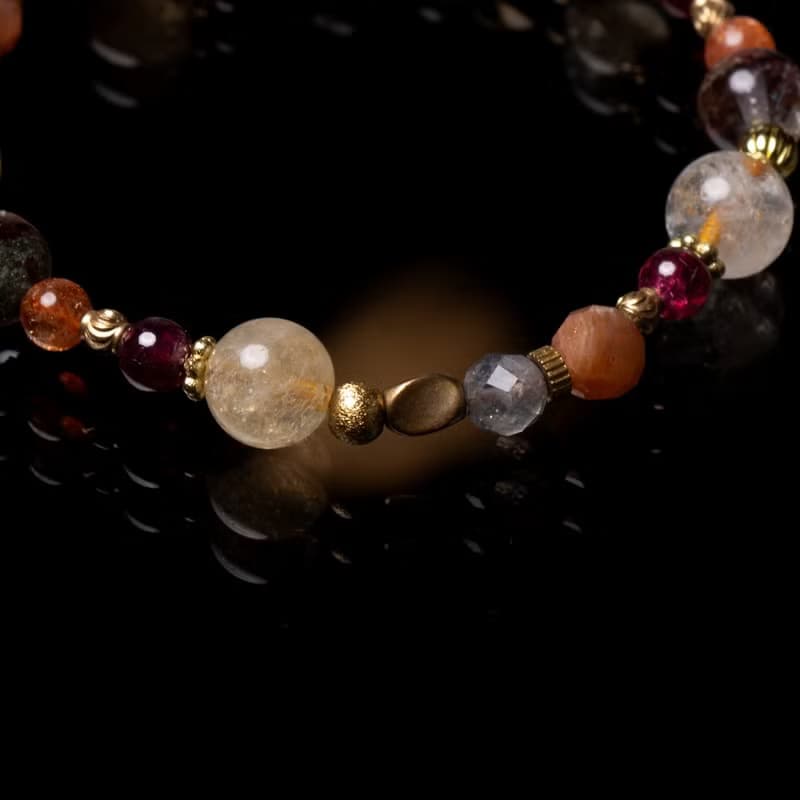 金色艾蒂兒 // C1282黃水晶太陽石手鍊