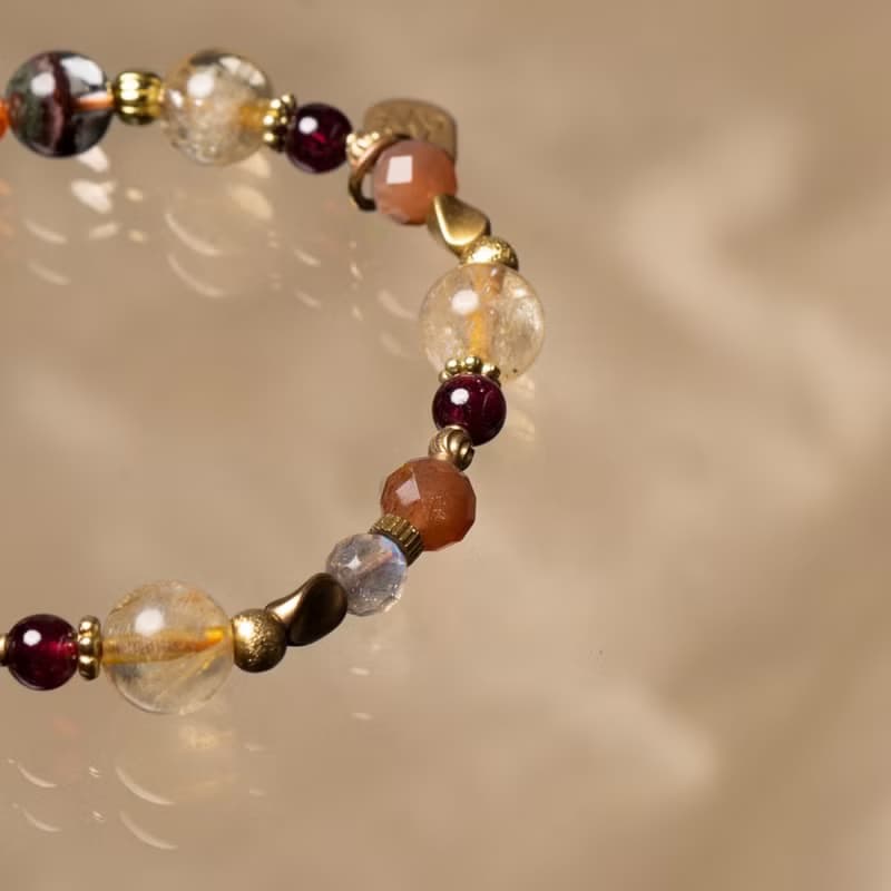 金色艾蒂兒 // C1282黃水晶太陽石手鍊