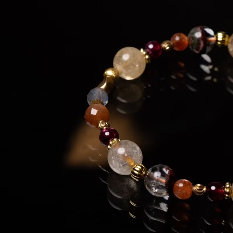 金色艾蒂兒 // C1282黃水晶太陽石手鍊