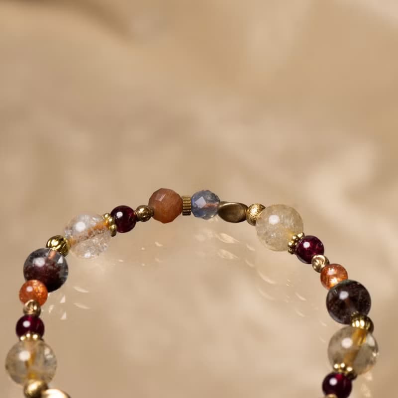 金色艾蒂兒 // C1282黃水晶太陽石手鍊