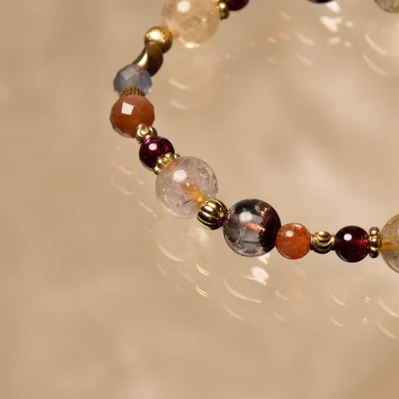 金色艾蒂兒 // C1282黃水晶太陽石手鍊