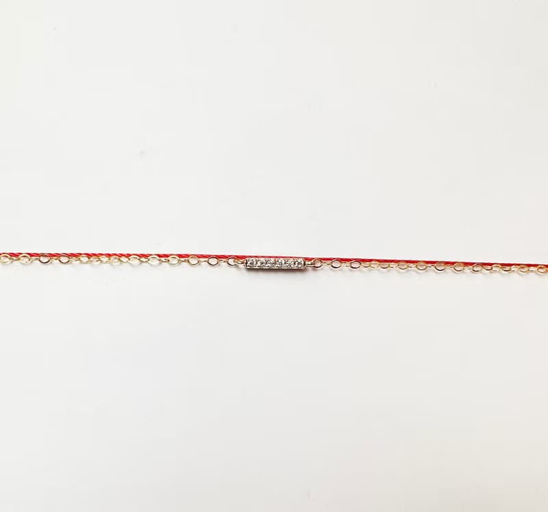 練繩款 鍍金 排鑽 精緻 設計款 紅線 手鍊 鋯石 人緣 幸運 飾品