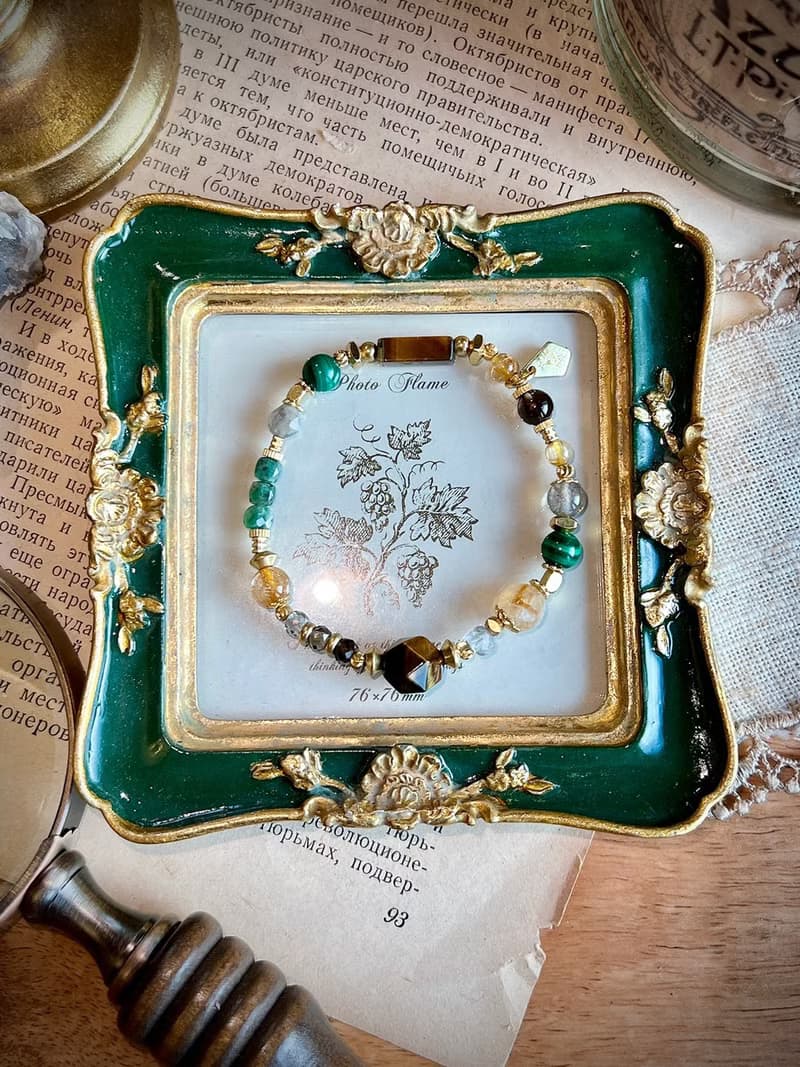 -印象派-天然水晶手鏈/黃銅手鍊