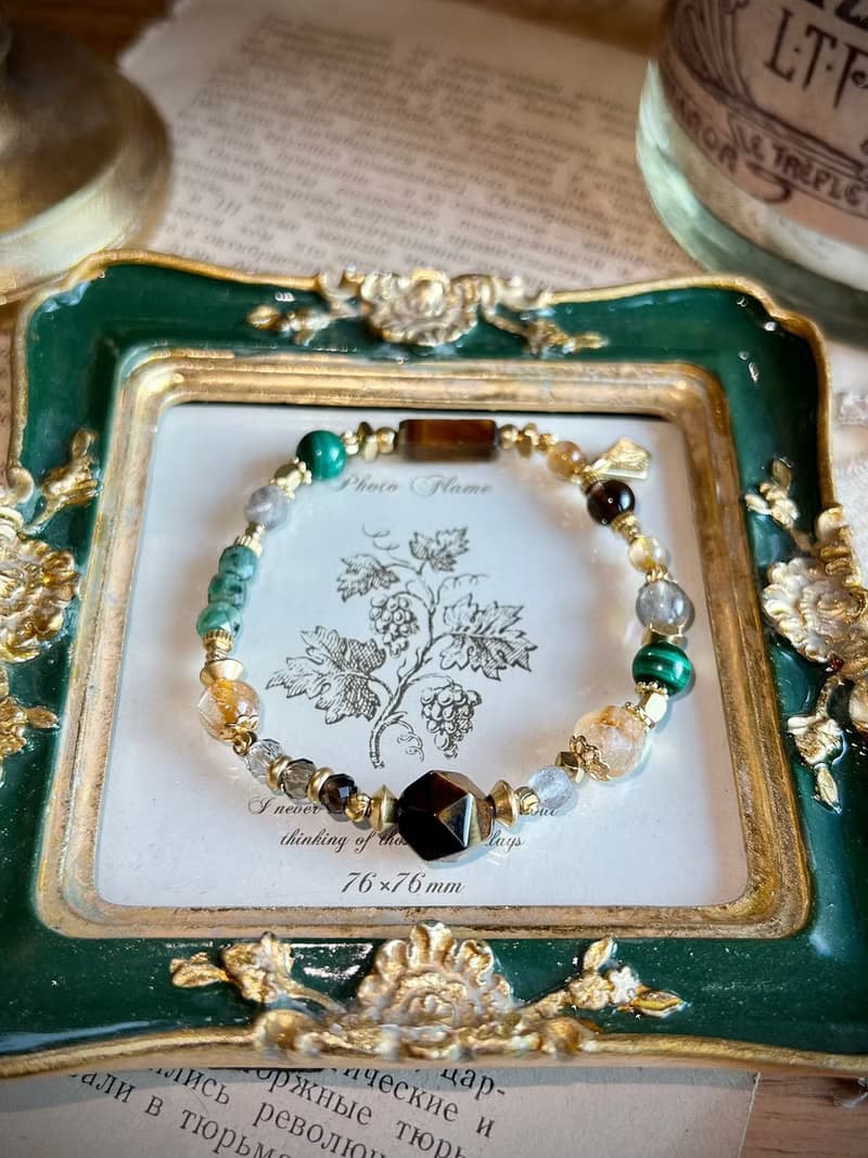 -印象派-天然水晶手鏈/黃銅手鍊