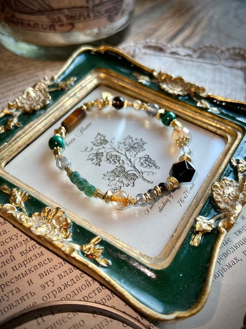 -印象派-天然水晶手鏈/黃銅手鍊