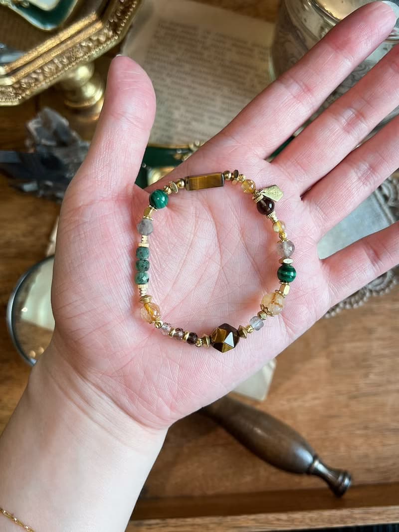 -印象派-天然水晶手鏈/黃銅手鍊