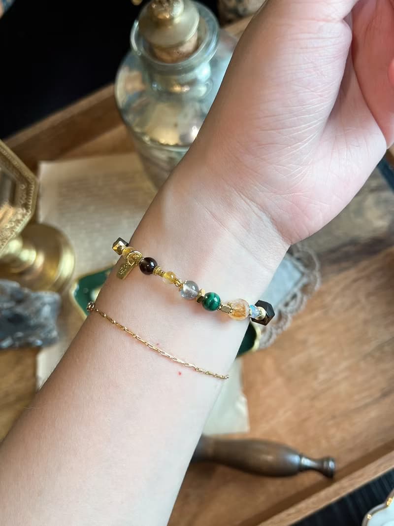 -印象派-天然水晶手鏈/黃銅手鍊