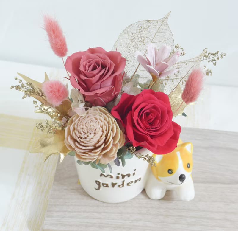 財運亨通盆花 結婚捧花永生花畢業花束情人節玫瑰生日禮物開幕七