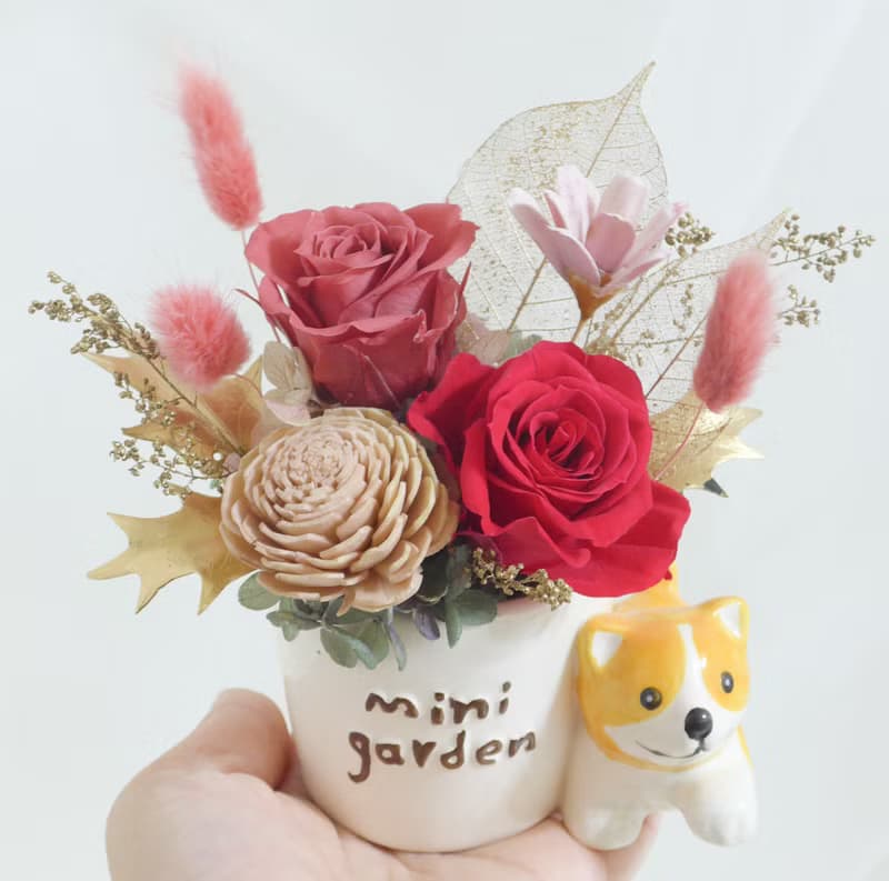 財運亨通盆花 結婚捧花永生花畢業花束情人節玫瑰生日禮物開幕七