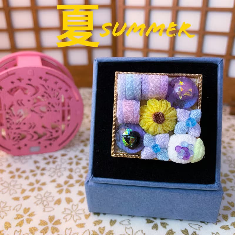 (點心 和菓子) 細工布花 髮飾馬尾扣/項鍊 趣緻可愛 和風