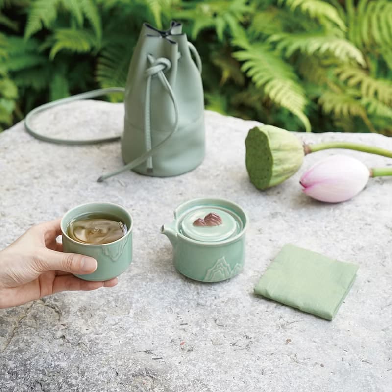陸寶 遠山隨手泡 1壺1杯+便攜包 旅行茶具
