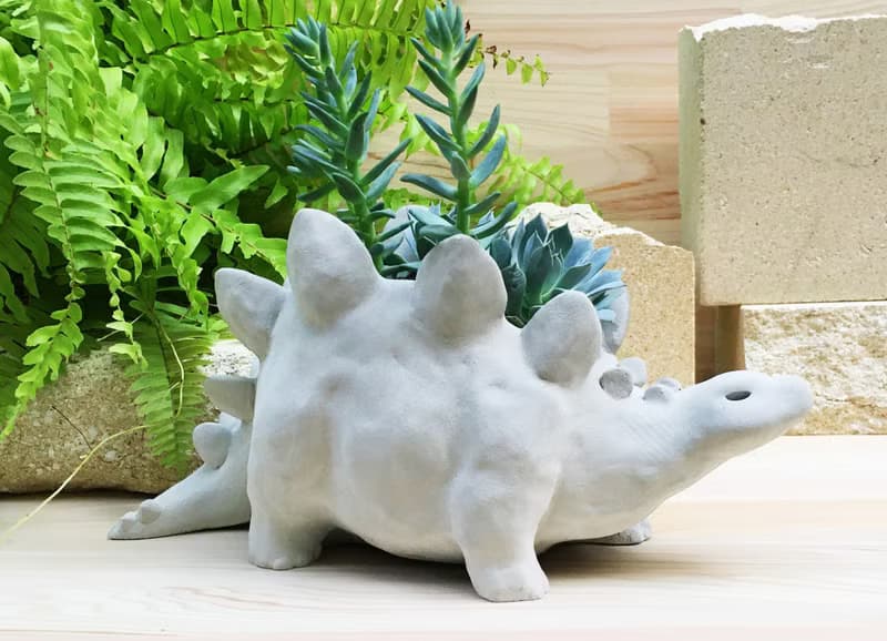 【訂製需等待】恐龍水泥盆 暴龍 三角龍 劍龍  交換禮物 聖誕禮盒