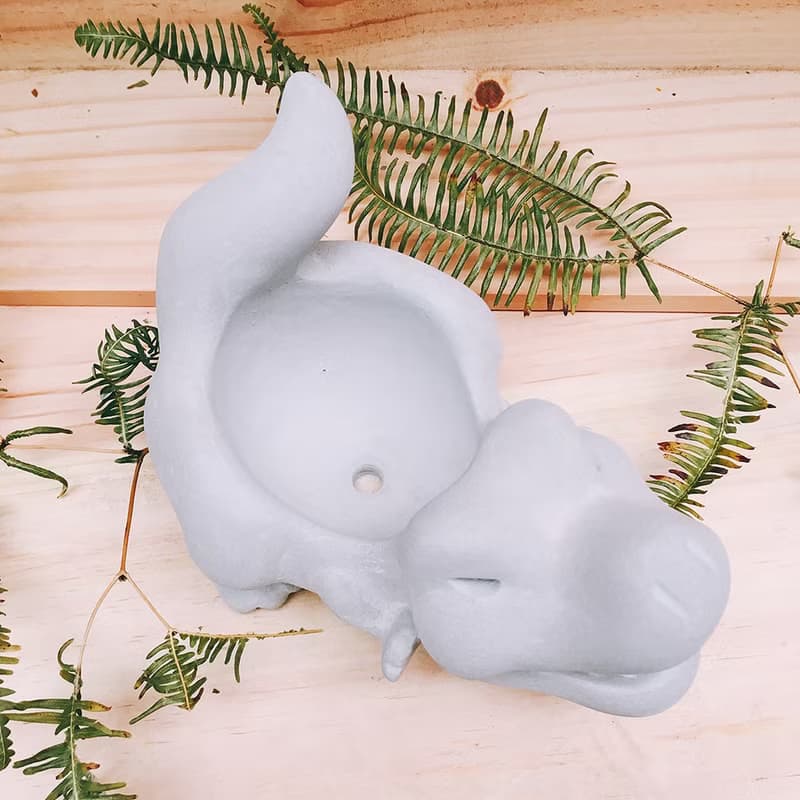 【訂製需等待】恐龍水泥盆 暴龍 三角龍 劍龍  交換禮物 聖誕禮盒