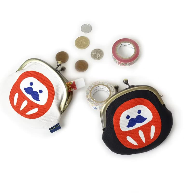 がま口小銭入れ 2個セット まるだるま Round Daruma 日本伝統柄 がま口 財布 コインパース ウォレット