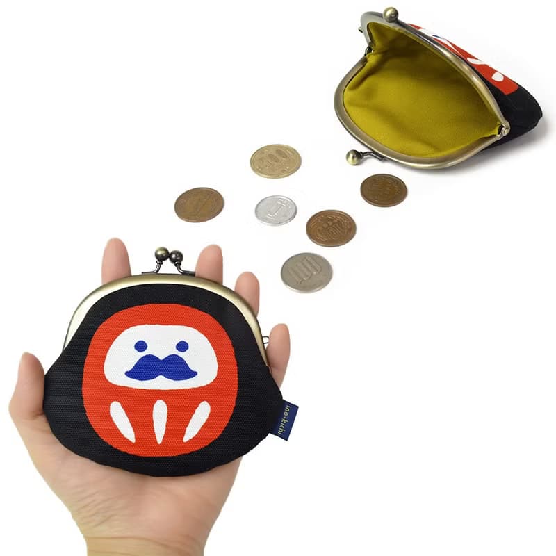 がま口小銭入れ 2個セット まるだるま Round Daruma 日本伝統柄 がま口 財布 コインパース ウォレット
