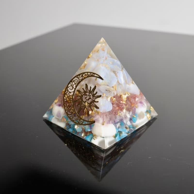 【母親節禮物】日月守護-奧剛金字塔Orgonite水晶太陽石