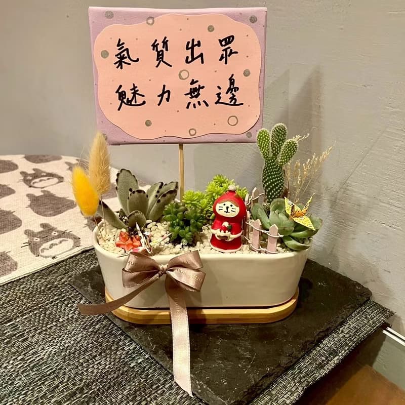 聖誕節 耶誕 貓 台中多肉組盆 多肉植物 聖誕禮物 日本decole